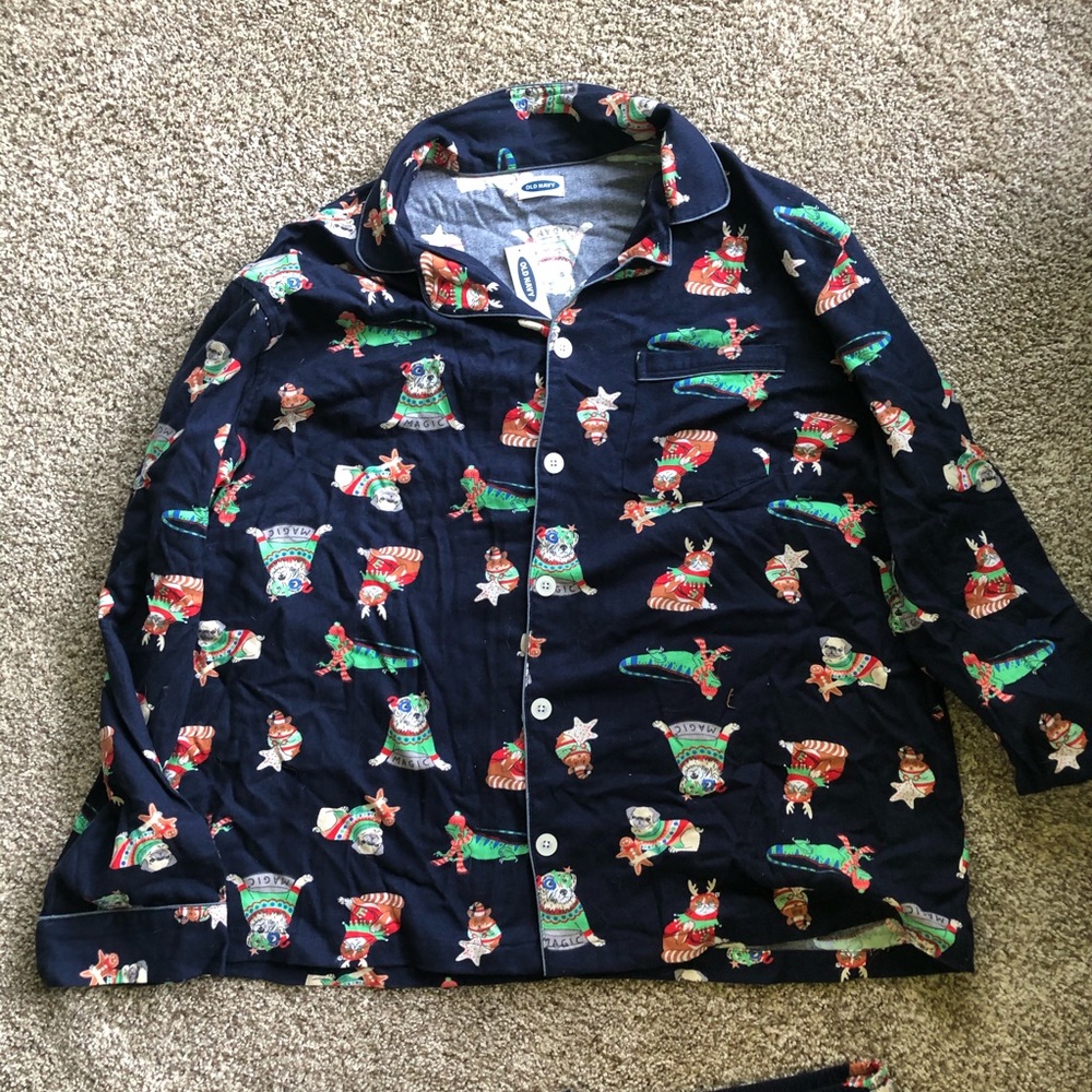 “NWT” Old Navy Christmas dog men’s pajamas
